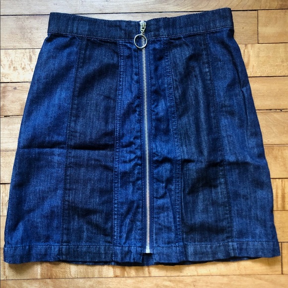 High Waisted Mini Denim Pencil Skirt - Picture 2 of 3